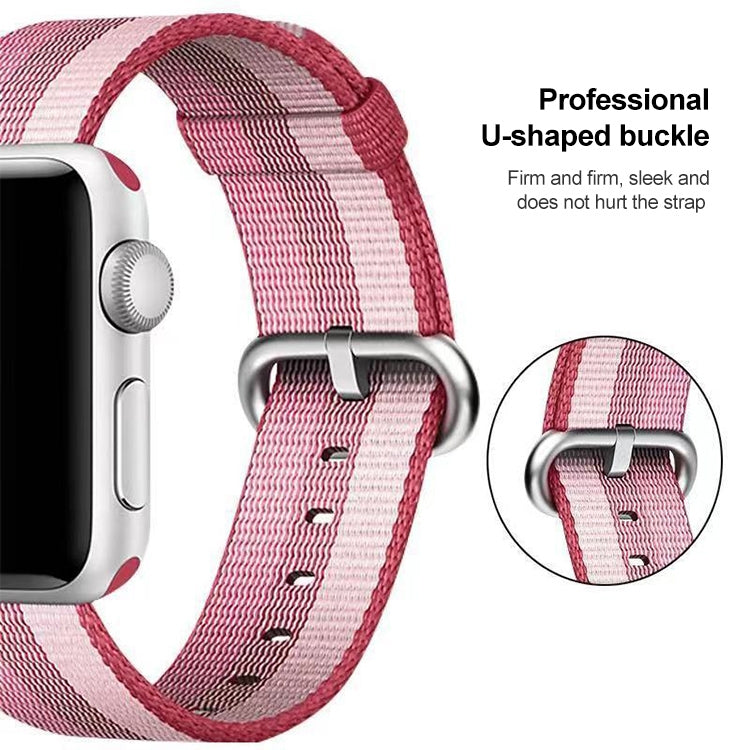 For Apple Watch 42mm Stripe Woven Nylon Watch Band, For Apple Watch 42mm