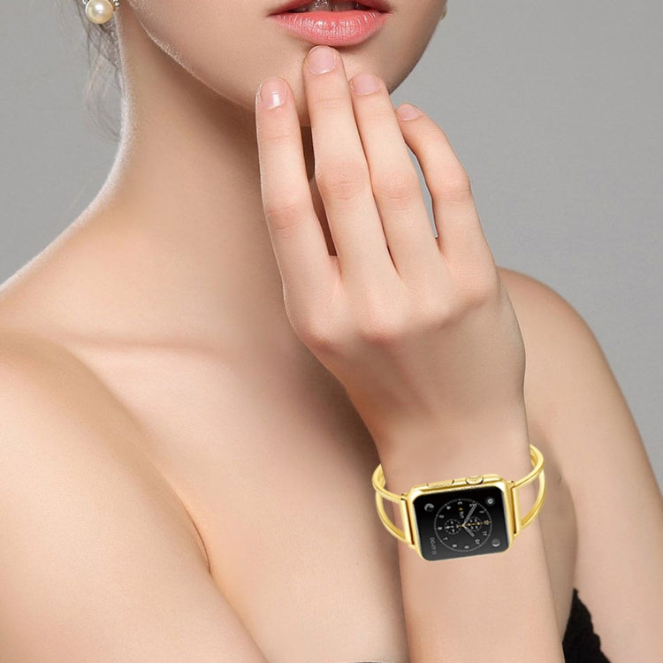 Letter V Shape Bracelet Metal Wrist Watch Band with Stainless Steel Buckle for Apple Watch Series 10 42mm / 9&8&7 41mm / SE 3&SE 2&6&SE&5&4 40mm / 3&2&1 38mm, 7 41mm / 6&SE&5&4 40mm / 3&2&1 38mm