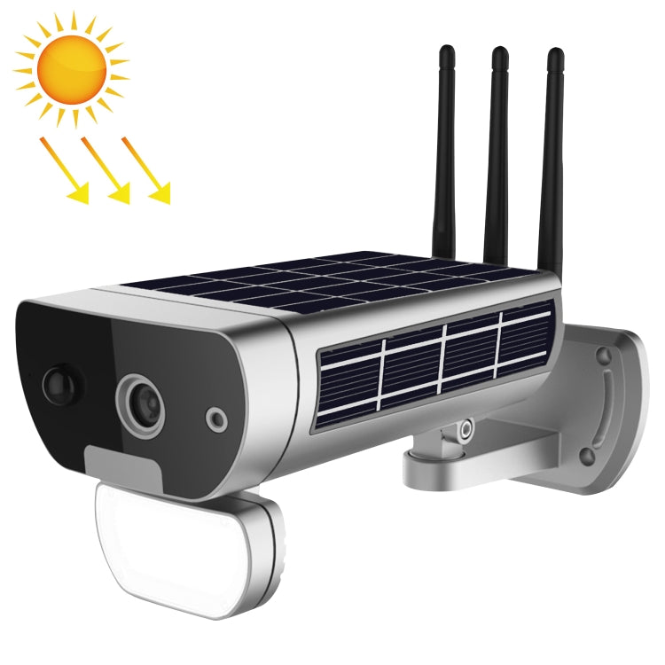 T8 1080P Full HD Solar Battery Ultra Low Power Sound Light Alarm Network Camera, Support Motion Detection, Night Vision, Two Way Audio, TF Card, T8 T8