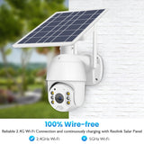 T16 1080P Full HD Solar Powered WiFi Camera, Support PIR Alarm, Night Vision, Two Way Audio, TF Card, WiFi