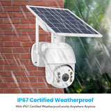 T16 1080P Full HD Solar Powered WiFi Camera, Support PIR Alarm, Night Vision, Two Way Audio, TF Card, WiFi