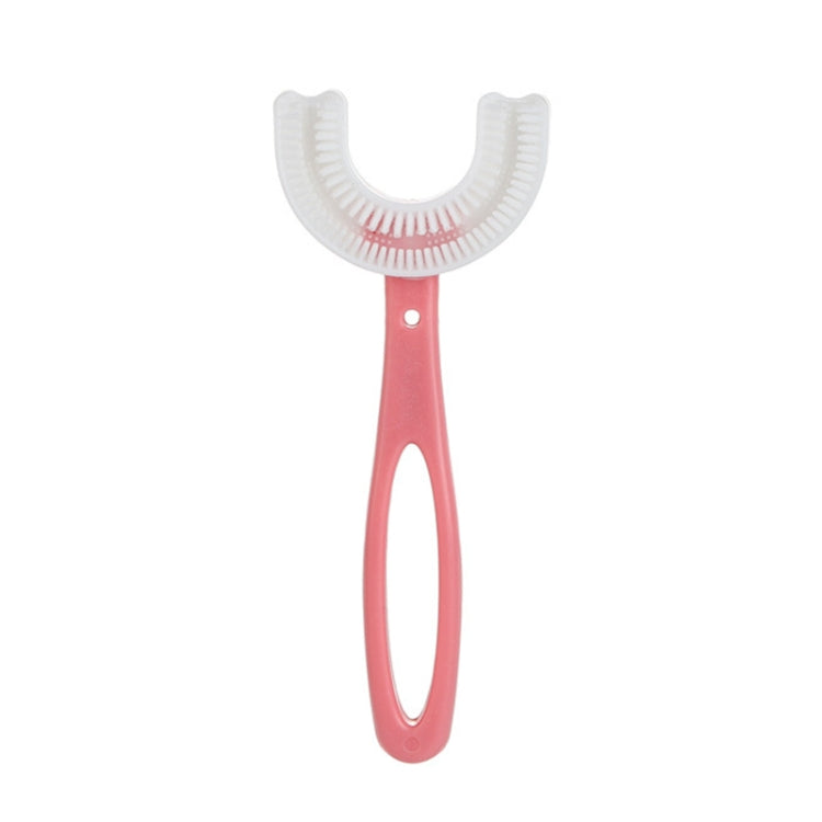 10 PCS U-shaped Children Baby Hand-held Soft Toothbrush Brushing Artifact for 6-12 Years Old, Style: Straight Handle, Straight Handle Straight Handle Pink