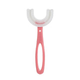 10 PCS U-shaped Children Baby Hand-held Soft Toothbrush Brushing Artifact for 6-12 Years Old, Style: Straight Handle, Straight Handle Straight Handle Pink