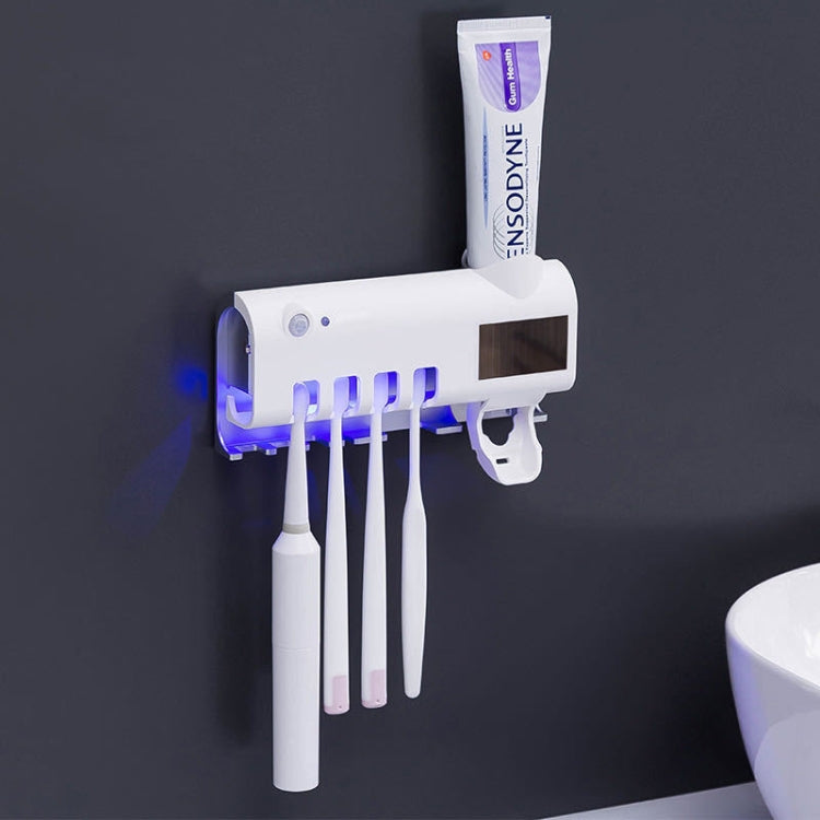 Ultraviolet Toothbrush Sterilizer Bathroom Wall-mounted Toothbrush Holder White