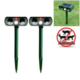 2 PCS Powerful Ultrasonic Solar-powered Animal Repeller With PIR Sensor & Light Sensor, Got the CE / ROHS Certification, 2PCS RC-510 2PCS RC-510