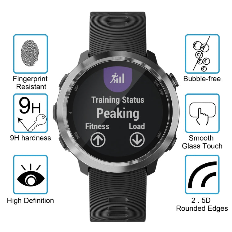 ENKAY Hat-Prince for Garmin Forerunner 645 0.2mm 9H Surface Hardness 2.15D Curved Edge Tempered Glass Screen Protector