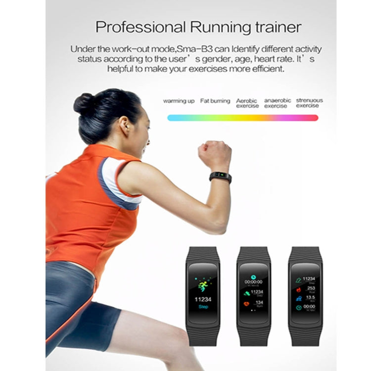 SMA-B3 Fitness Tracker 0.96 inch Bluetooth Smart Bracelet, IP67 Waterproof, Support Activity Traker / Heart Rate Monitor / Blood Pressure Monitor / Remote Capture, SMA-B3/Black, SMA-B3/Orange, SMA-B3/Green, SMA-B3/Blue