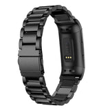 Three Beads Slingshot Buckle Solid Stainless Steel Watch Band for Fitbit Charge 3