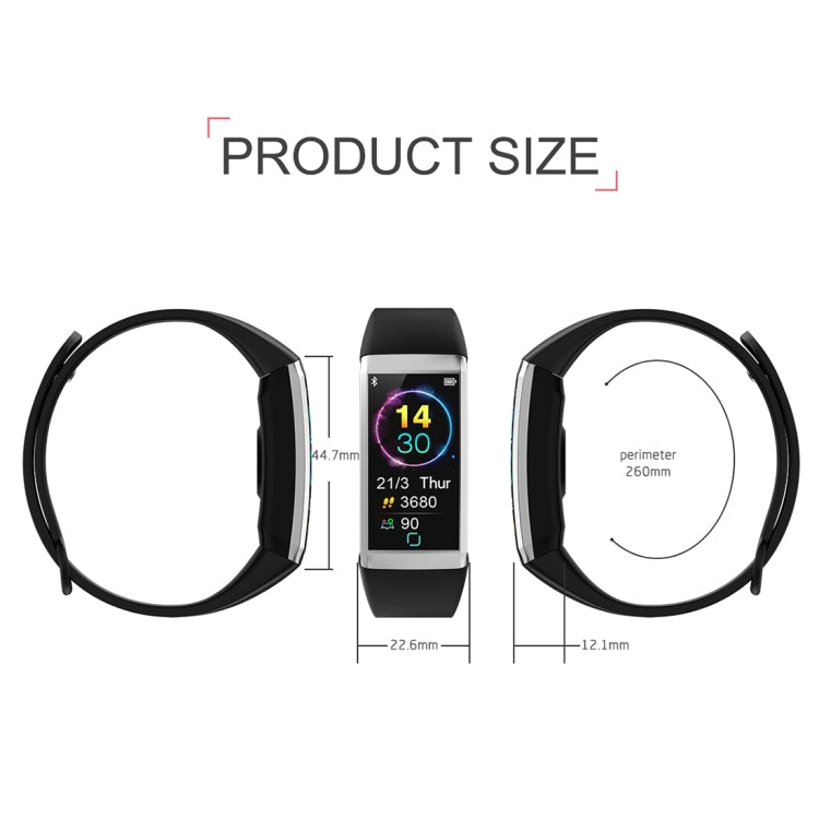 TD19 1.14 inches IPS Screen Smart Bracelet IP67 Waterproof, Support Call Reminder / Heart Rate Monitoring / Blood Pressure Monitoring / Sleep Monitoring / Remote Camera