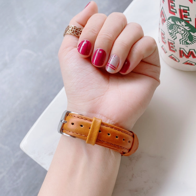 For Samsung Galaxy Watch 20mm Smart Watch Universal Double-sided Leather Small Watch Band, 20mm