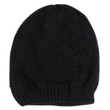 Square Textured Knitted Bluetooth Headset Warm Winter Hat with Mic for Boy & Girl & Adults