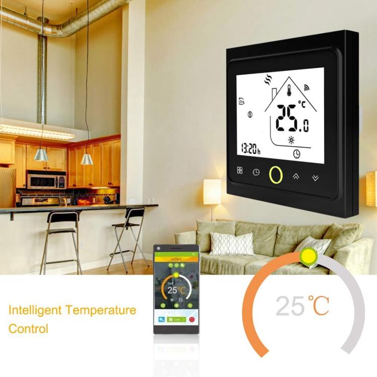 BHT-002GBLW 16A Load Electronic Heating Type LCD Digital Heating Room Thermostat with Sensor & Time Display, WiFi Control, BHT-002GBLW 16A (Black) Electronic Heating Type, BHT-002GBLW 16A (White) Electronic Heating Type