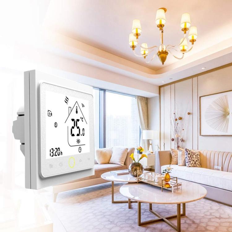 BHT-002GALW 3A Load Water Heating Type LCD Digital Heating Room Thermostat with Time Display, WiFi Control, BHT-002GBLW 3A (Black) Water Heating Type, BHT-002GBLW 3A (White) Water Heating Type