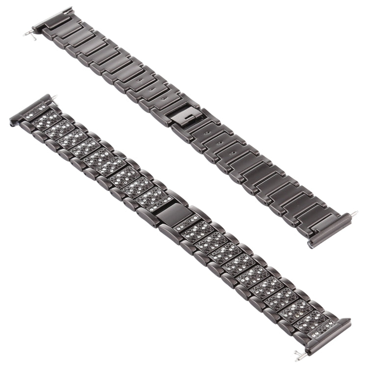 For Fitbit Versa Diamond-studded Stainless Steel Watch Band