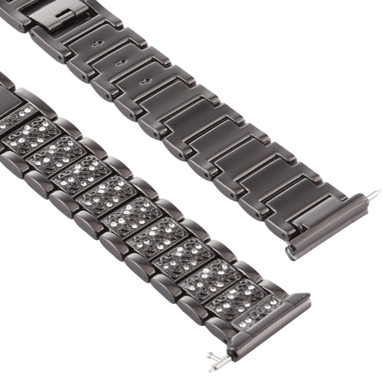 For Fitbit Versa Diamond-studded Stainless Steel Watch Band