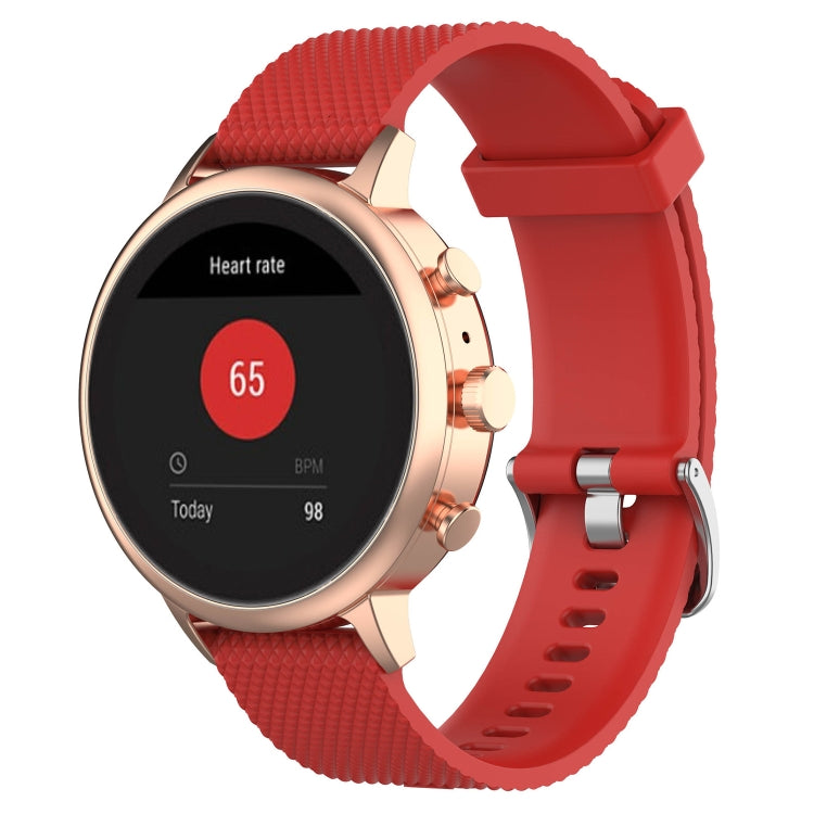 18mm Texture Silicone Wrist Strap Watch Band for Fossil Female Sport / Charter HR / Gen 4 Q Venture HR