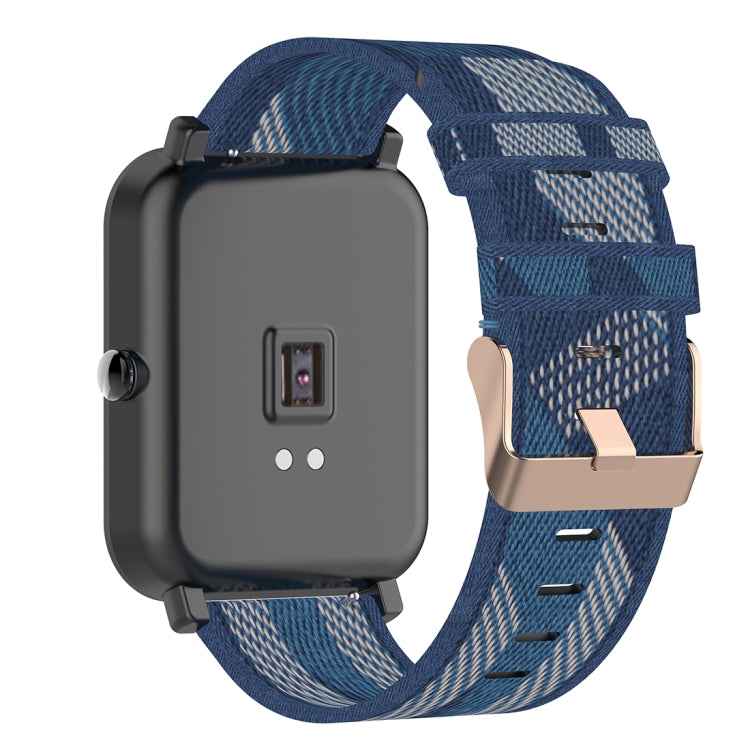 20mm Stripe Weave Nylon Wrist Strap Watch Band for Huami Amazfit GTR 42mm / GTS / BIP / BIP Lite
