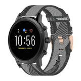 22mm Stripe Weave Nylon Wrist Strap Watch Band for Fossil Gen 5 Carlyle, Gen 5 Julianna, Gen 5 Garrett, Gen 5 Carlyle HR