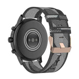 22mm Stripe Weave Nylon Wrist Strap Watch Band for Fossil Gen 5 Carlyle, Gen 5 Julianna, Gen 5 Garrett, Gen 5 Carlyle HR