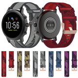 22mm Stripe Weave Nylon Wrist Strap Watch Band for Fossil Gen 5 Carlyle, Gen 5 Julianna, Gen 5 Garrett, Gen 5 Carlyle HR