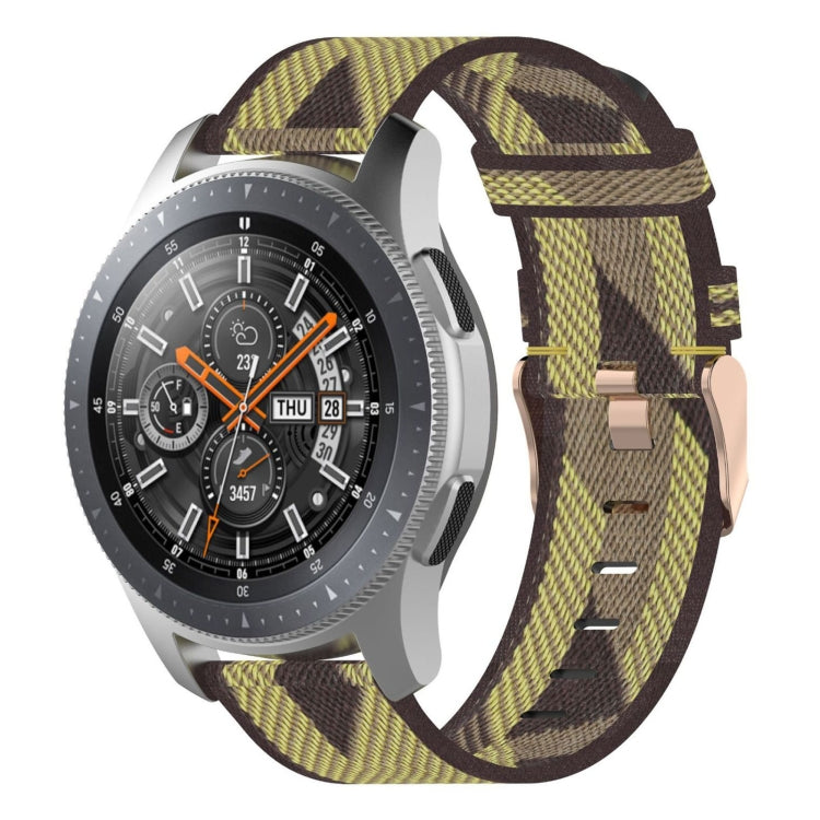 22mm Stripe Weave Nylon Wrist Strap Watch Band for Galaxy Watch 46mm / Gear S3