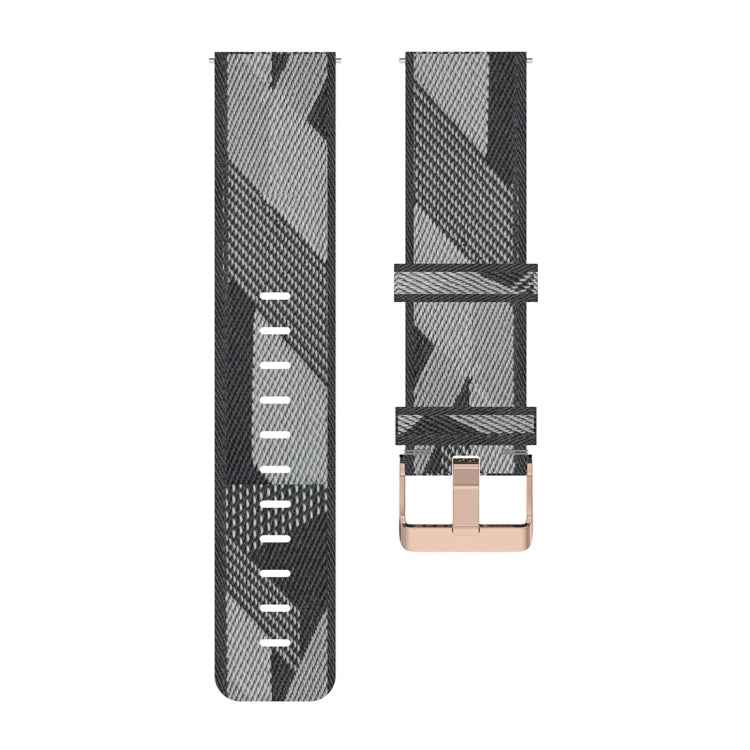 22mm Stripe Weave Nylon Wrist Strap Watch Band for Xiaomi Mi Watch Color, Garmin Vivoactive 4