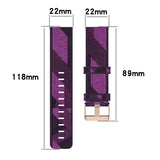 22mm Stripe Weave Nylon Wrist Strap Watch Band for Xiaomi Mi Watch Color, Garmin Vivoactive 4