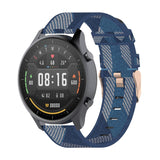 22mm Stripe Weave Nylon Wrist Strap Watch Band for Xiaomi Mi Watch Color, Garmin Vivoactive 4