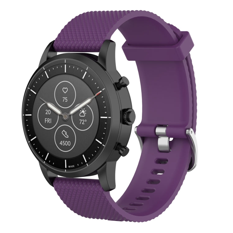 22mm Texture Silicone Wrist Strap Watch Band for Fossil Hybrid Smartwatch HR, Male Gen 4 Explorist HR, Male Sport