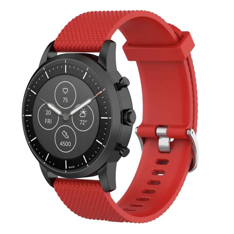 22mm Texture Silicone Wrist Strap Watch Band for Fossil Hybrid Smartwatch HR, Male Gen 4 Explorist HR, Male Sport