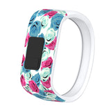 Colourful Feathers Pattern Silicone Sport Watch Band for Garmin Vivofit JR, Size: Large