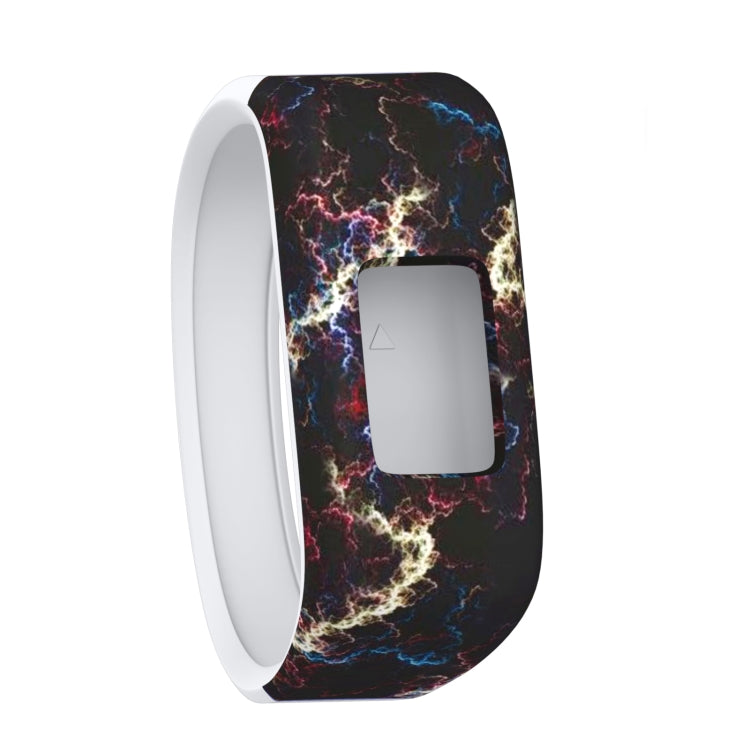 Colourful Feathers Pattern Silicone Sport Watch Band for Garmin Vivofit JR, Size: Small