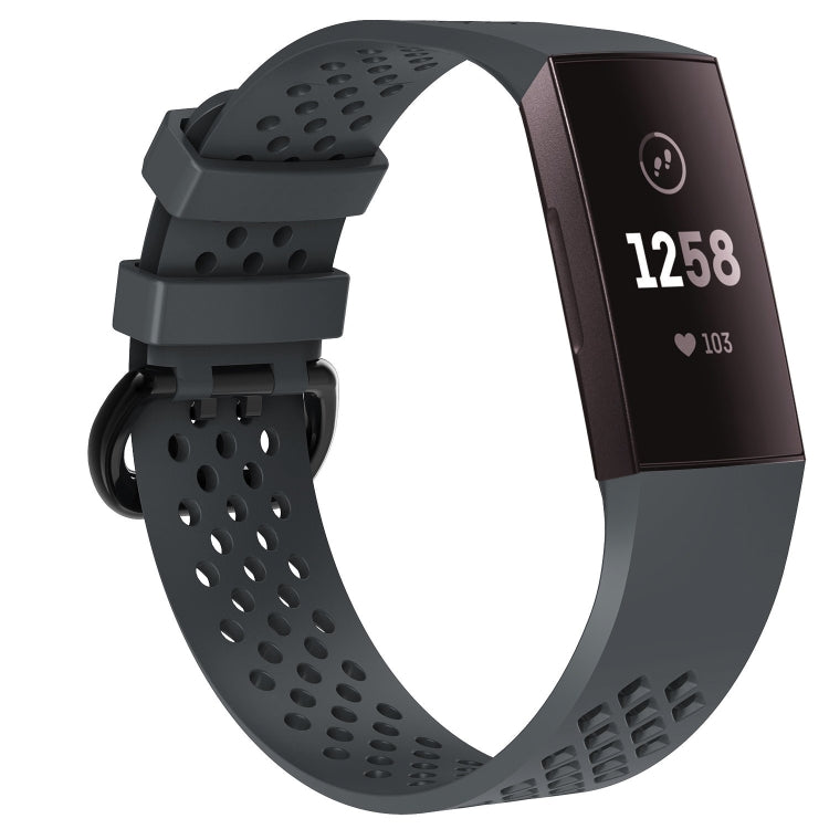 Square Hole Adjustable Sport Watch Band for FITBIT Charge 3