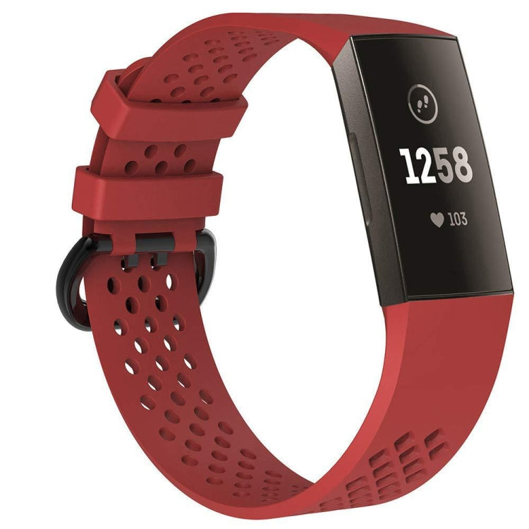 Square Hole Adjustable Sport Watch Band for FITBIT Charge 3