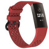 Square Hole Adjustable Sport Watch Band for FITBIT Charge 3