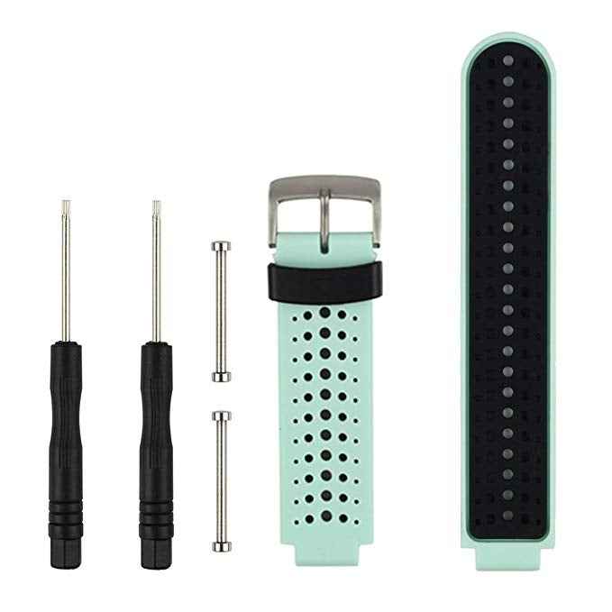 Two-colour Silicone Sport Watch Band for Garmin Forerunner 230 / 235 / 620 / 630 / 735XT