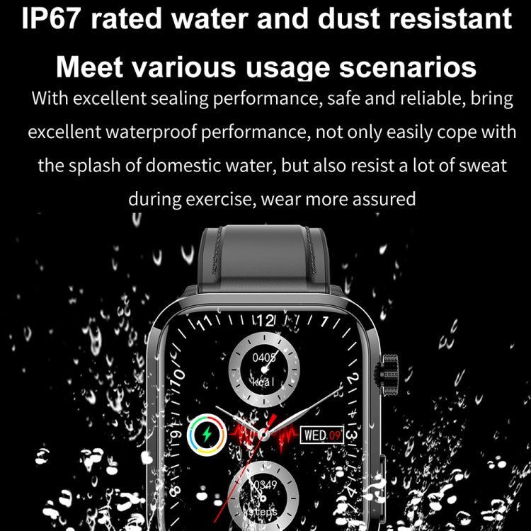 ET210 1.91 inch IPS Screen IP67 Waterproof Leather Band Smart Watch, Support Body Temperature Monitoring / ECG, ET210 - Zen Craft