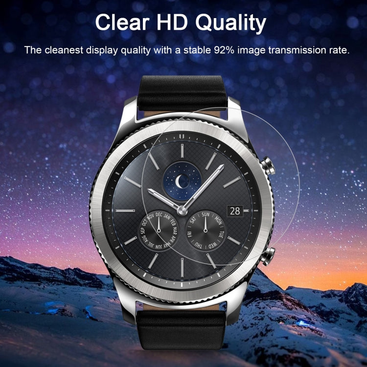 2 PCS ENKAY Hat-Prince for Samsung Gear S3 Smart Watch 0.2mm 9H Surface Hardness 2.15D Explosion-proof Tempered Glass Screen Film