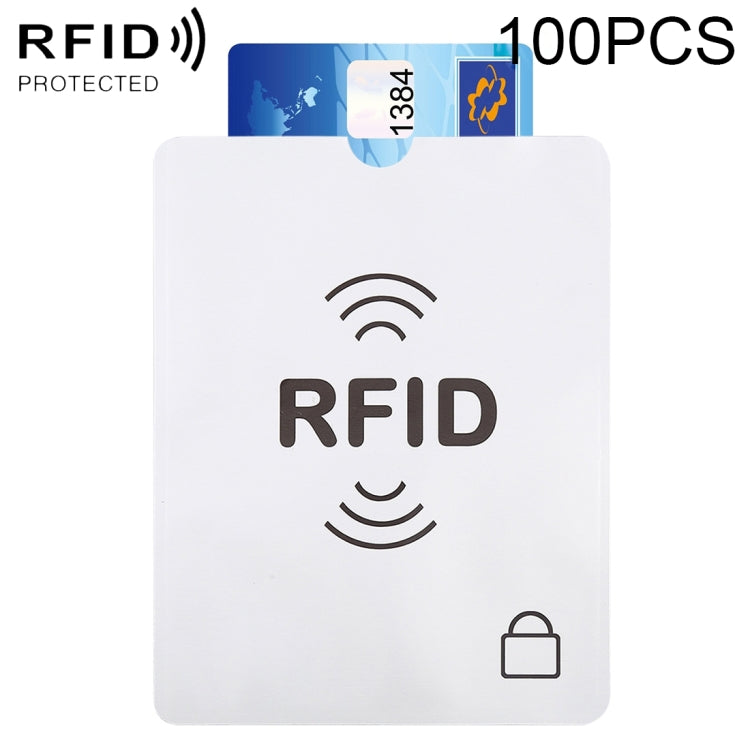 100pcs Aluminum Foil Anti Theft RFID Blocking Sleeve Passport Passbook Protector, Size: 13.5*10.5cm, RFID 100pcs RFID 100pcs