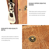 3533 Long Crazy Horse Texture Cowhide Leather Folding Anti-magnetic RFID Wallet Clutch Bag for Men, with Card Slots, 3533 Black, 3533 Coffee, 3533 Blue, 3533 Red, 3533 Yellowish-brown