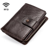 TP-201 Crazy Horse Leather Multi-functional Lather RFID Clasp Retro Wallet, TP-201 TP-201