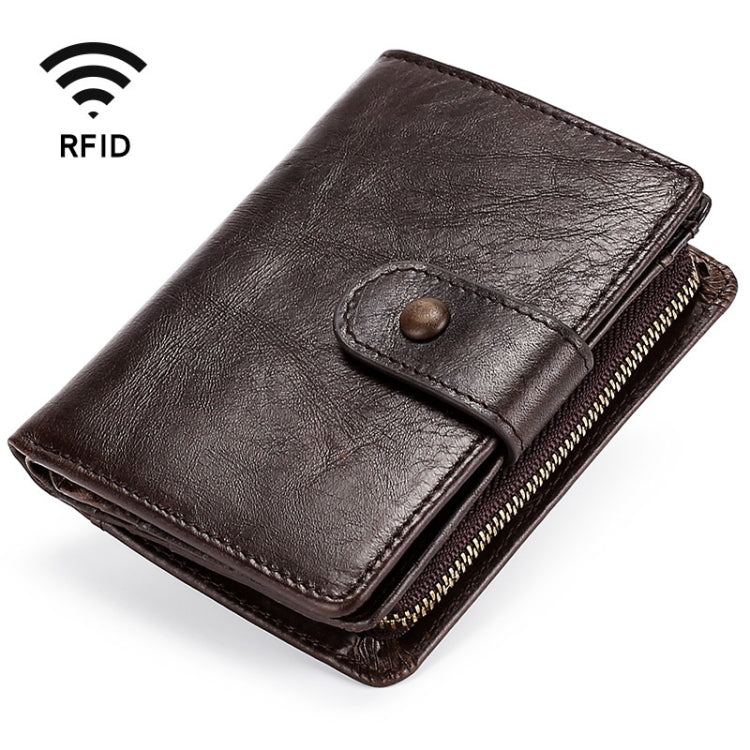 TP-201 Crazy Horse Leather Multi-functional Lather RFID Clasp Retro Wallet, TP-201 TP-201