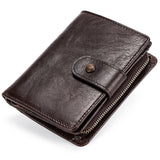 TP-201 Crazy Horse Leather Multi-functional Lather RFID Clasp Retro Wallet, TP-201