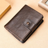 TP-201 Crazy Horse Leather Multi-functional Lather RFID Clasp Retro Wallet, TP-201