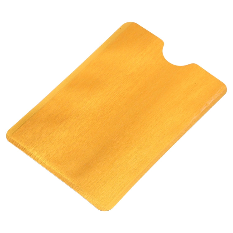 100 PCS Aluminum Foil Anti Theft RFID Blocking Sleeve Card Protector, Size: 9.1*6.3cm, RFID 100pcs (Gold), RFID 100pcs (Silver)