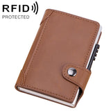 X-51 Automatically Pop-up Card Type Anti-magnetic RFID Anti-theft PU Leather Wallet with Card Slots, X-51 with Card Slots Blue, X-51 with Card Slots Apricot, X-51 with Card Slots Black, X-51 with Card Slots Coffee