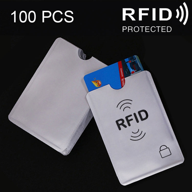 100 PCS Aluminum Foil Card Protective Cover Case RFID Blocking Safety Shield Identity Sleeves Cards Bag, Size: 9.1*6.3cm, CCB1077A, CCB1077B, CCB1077C CCB1077B