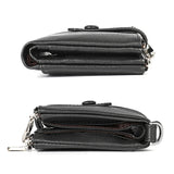 3529 Retro Crazy Horse Texture Double Zipper Anti-magnetic RFID Wallet for Man with Card Slots