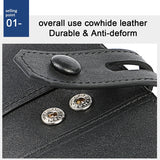 3529 Retro Crazy Horse Texture Double Zipper Anti-magnetic RFID Wallet for Man with Card Slots