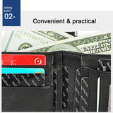 3529 Retro Crazy Horse Texture Double Zipper Anti-magnetic RFID Wallet for Man with Card Slots